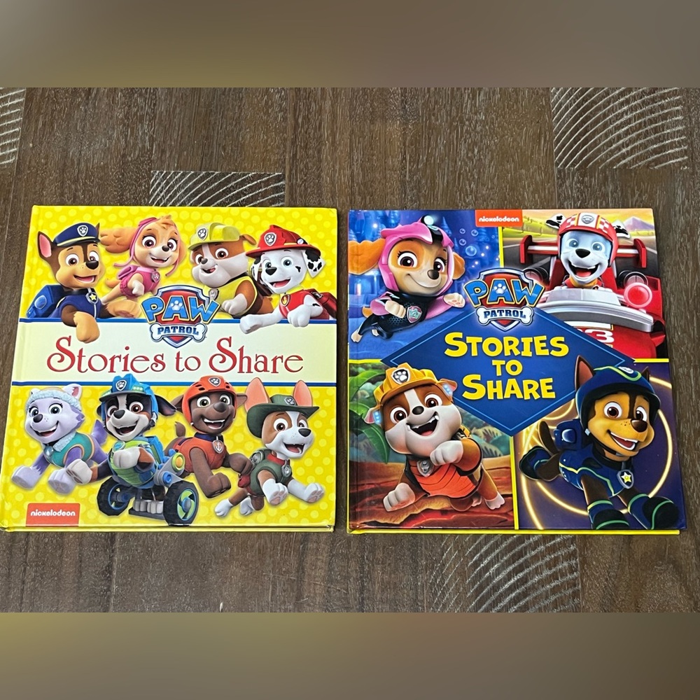 Lot of 2 Nickelodeon PAW Patrol Stories to Share Children's Book Hardcover
